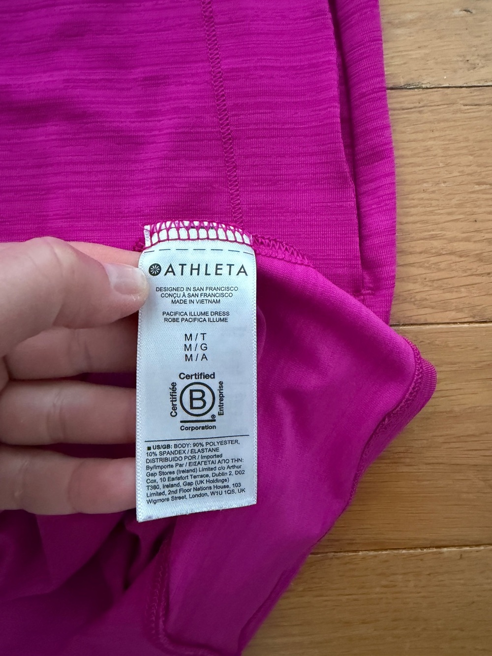 Athleta Pacifica Illume Racerback Sleeveless Tank Dress Pink Size M - Picture 6 of 9